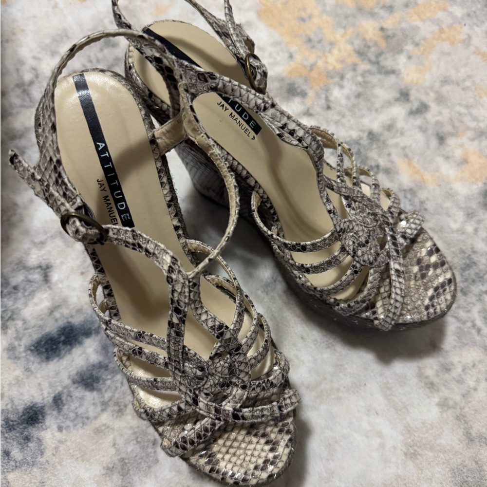 Snake Print Women's Heels